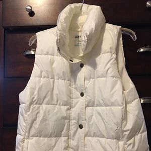 White puffy vest
